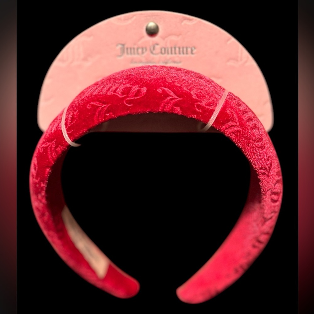 NEW•Juicy Couture Hot Pink Padded Headband